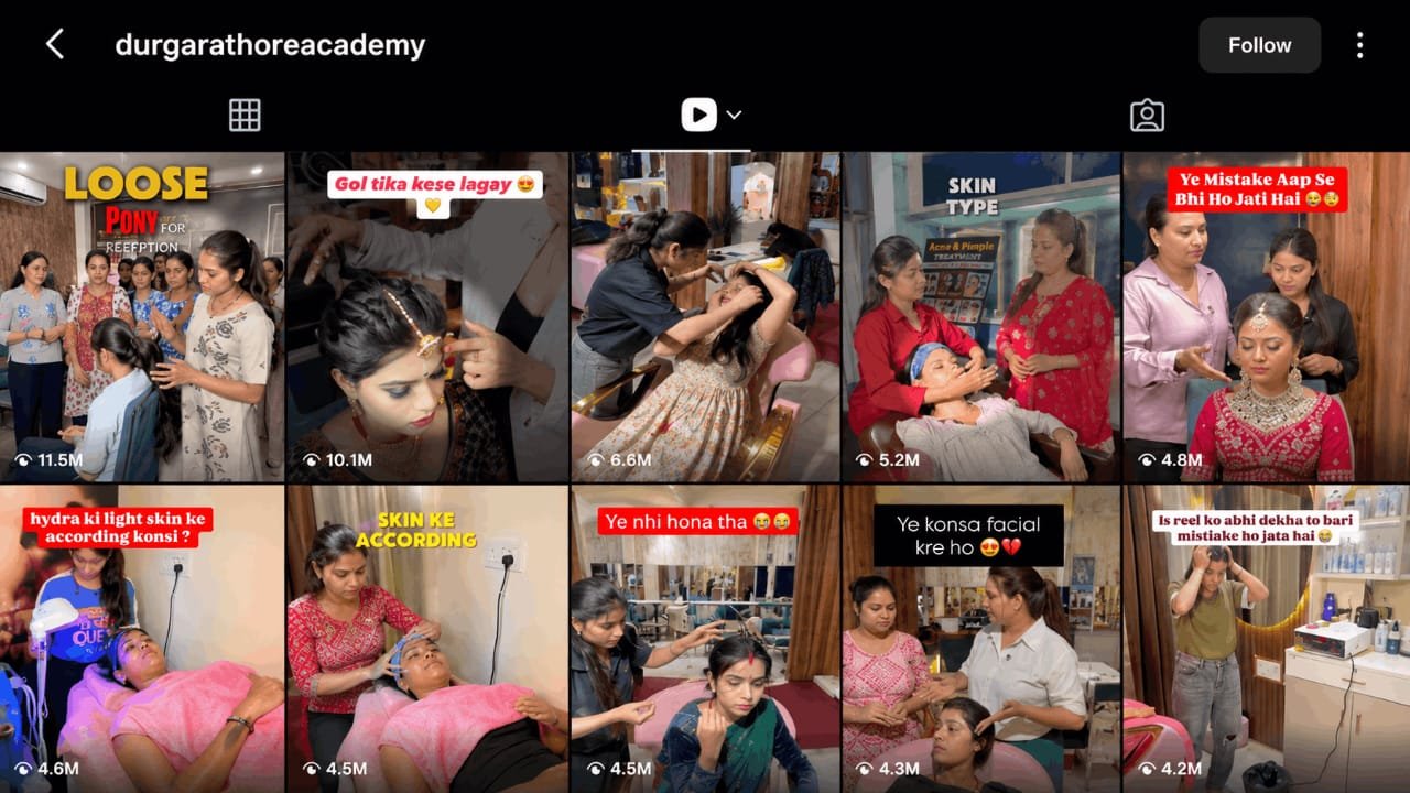 Same account's reels reaching millions of views after working with Veyrox Media