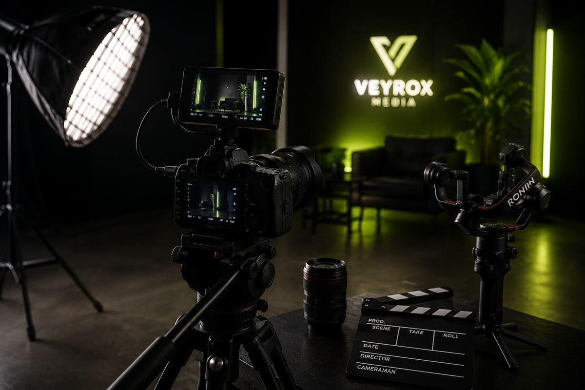 Professional videography shoot setup