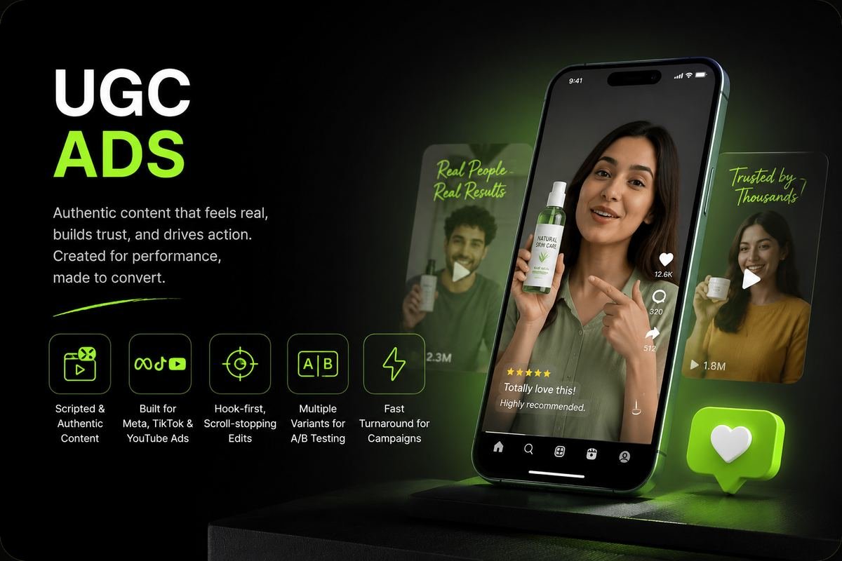 Creator filming UGC content on phone