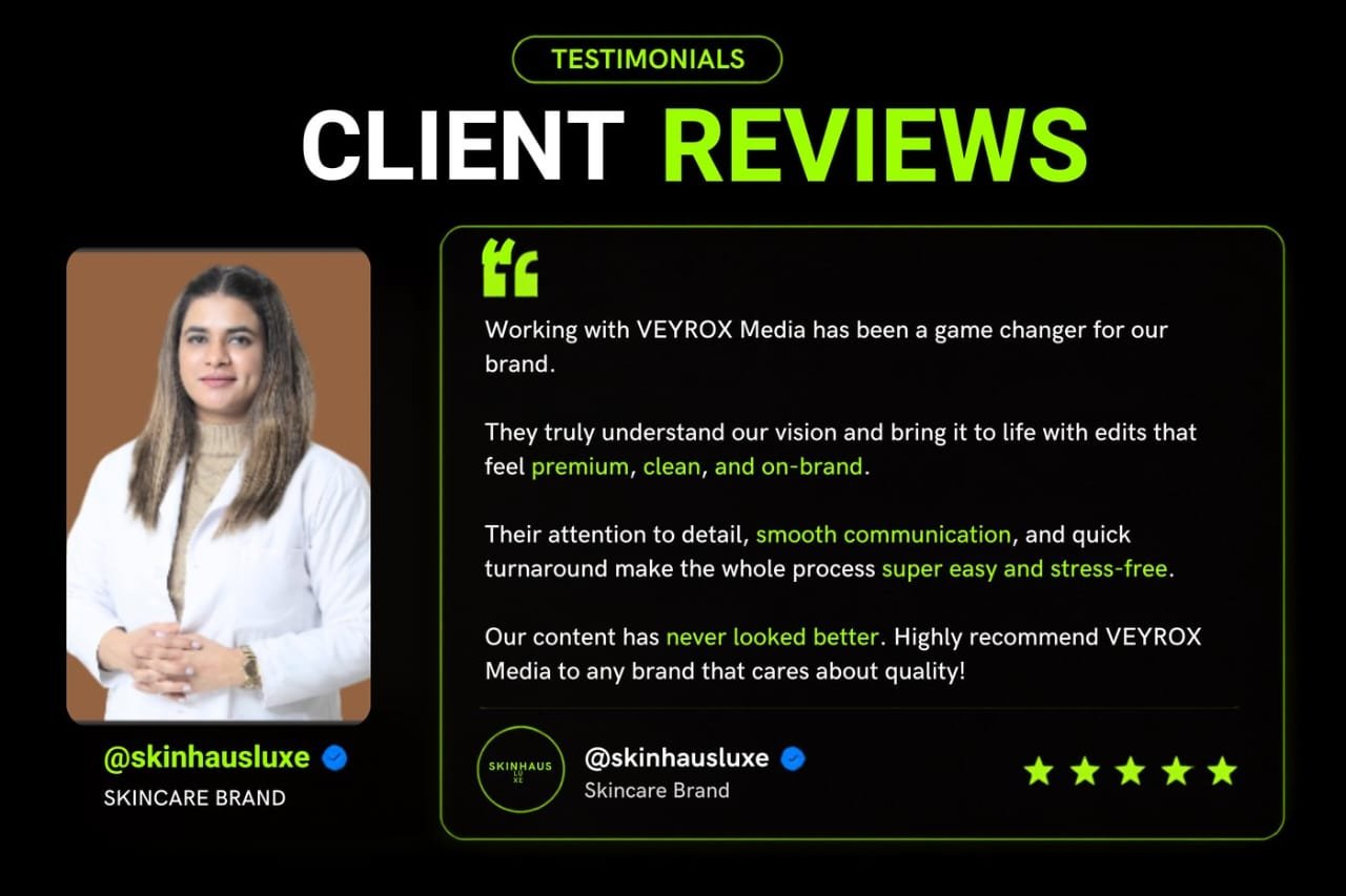 Testimonial from @skinhausluxe, Skincare Brand